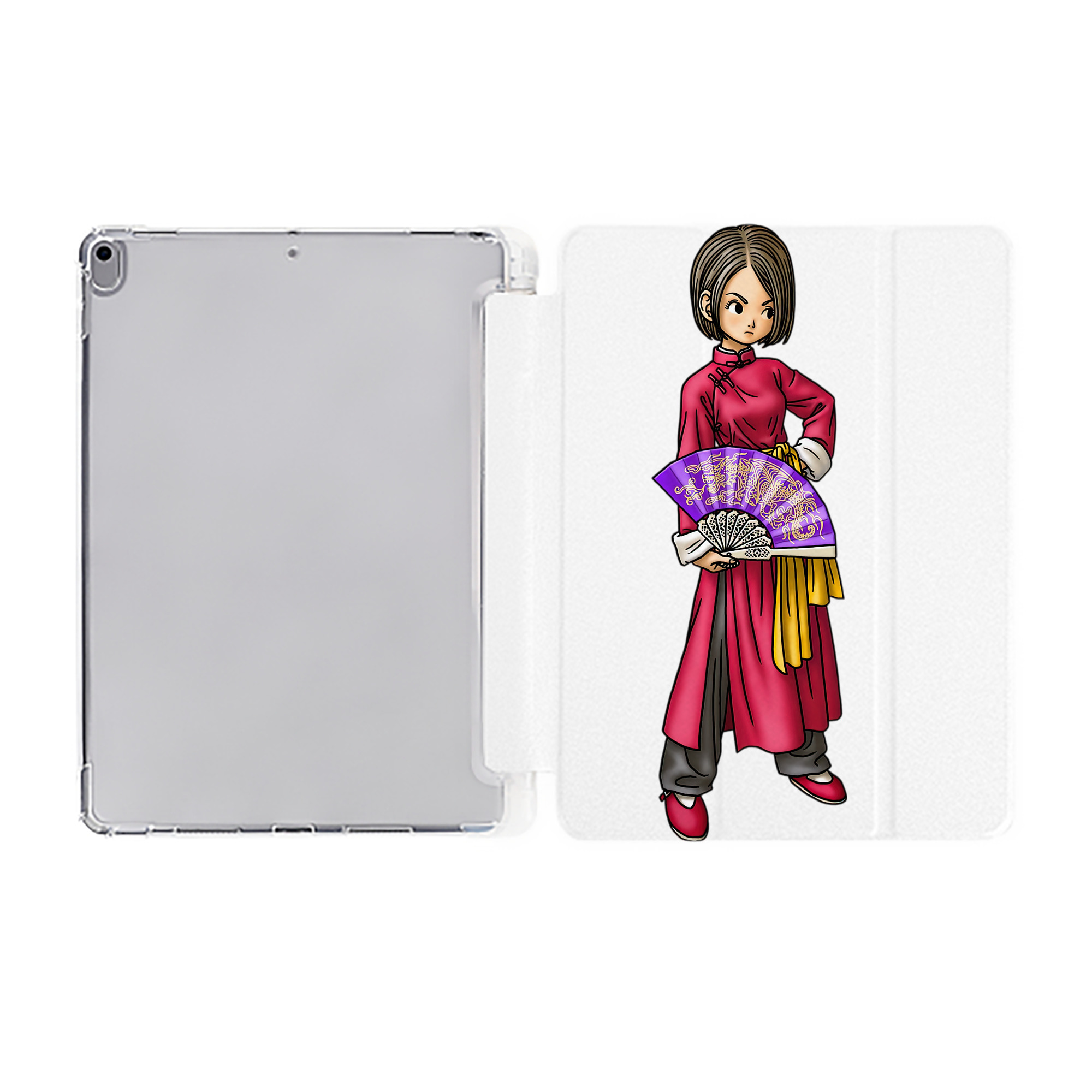 （画像用） ドラゴンクエスト Doragon Kuesuto Dragon Quest IPad ケース ペン収納付き 三つ折りスタンド PUレザー×シリコン 対応機種9.5/10.5/10.9インチ